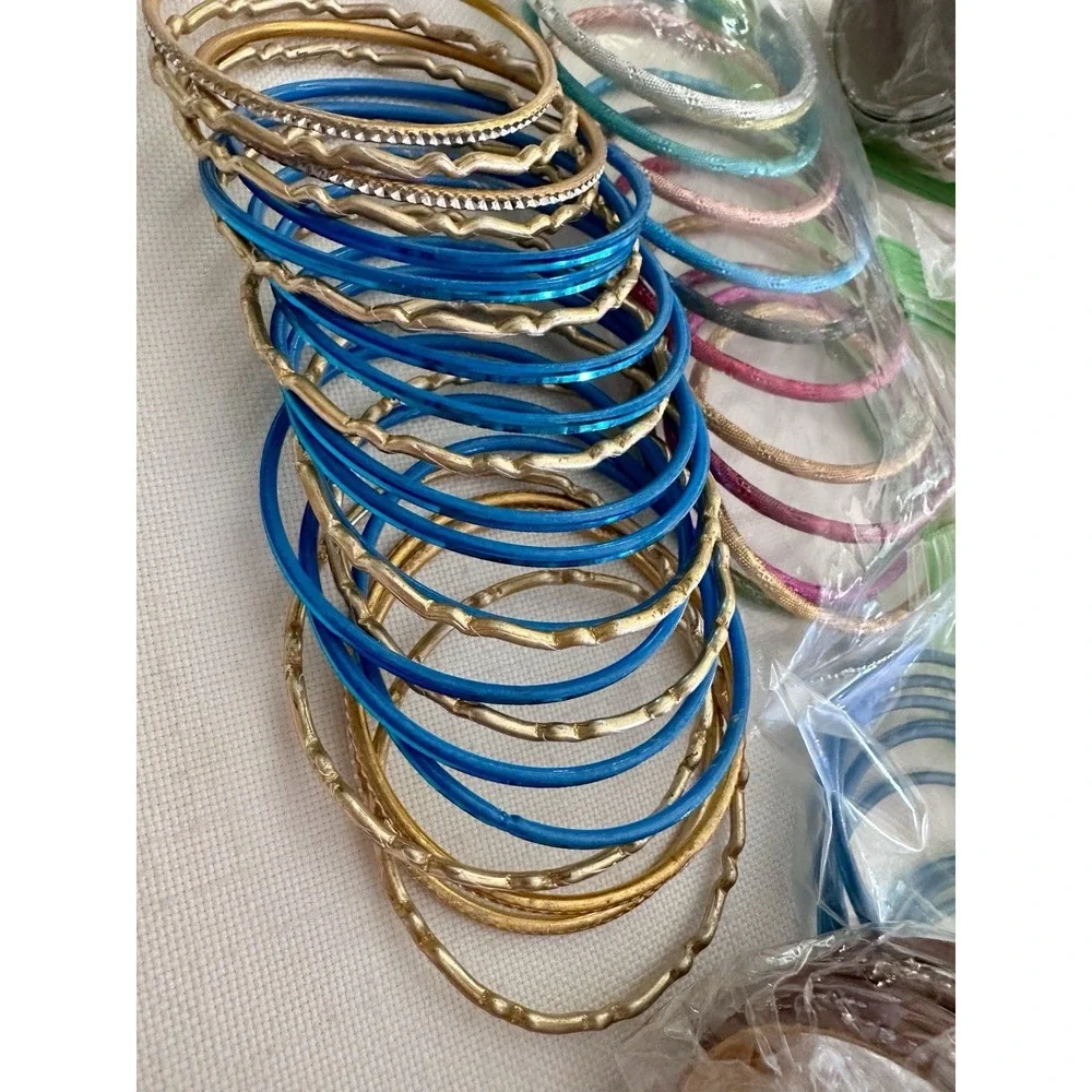 VINTAGE Bollywood Indian Bangle Bracelets LOT 43 Child Size Wedding Celebration